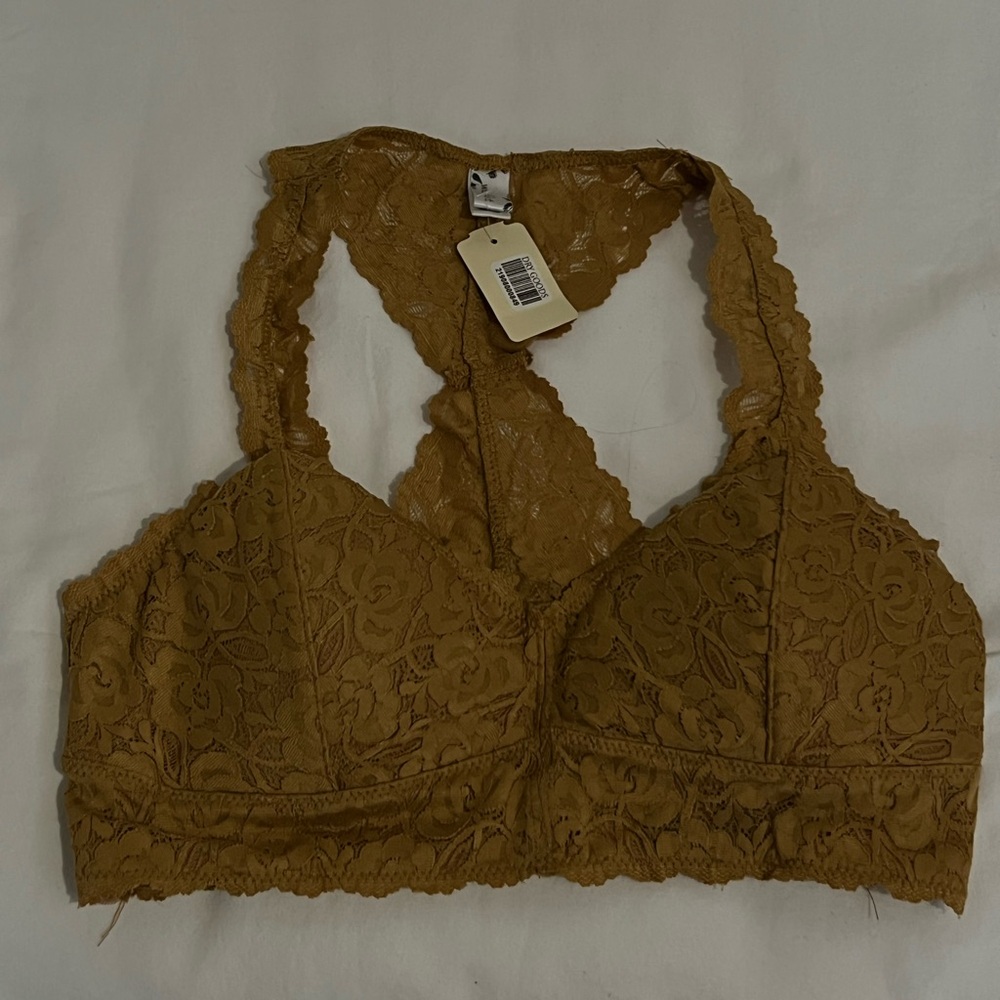 dry goods mustard lace bralette size medium